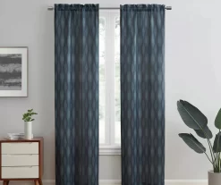 Sundown Indira Geometric Room-Darkening Curtain Panel Pair