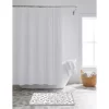 Gray 14-Piece Shower Curtain & Leopard Print Noodle Bath Rug Set