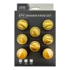 Gold 8-Piece Drawer & Cabinet Knob Set
