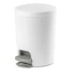 White Step-On 1.6 Gallon Waste Can
