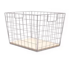 Tapered Grid Bin With Wood Base 20 Tapered Grid Bin With Wood Base -Home Decor Store 810570136 2