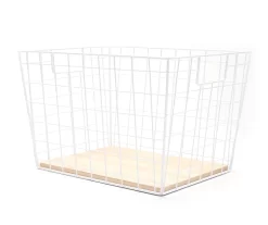 Tapered Grid Bin With Wood Base 16 Tapered Grid Bin With Wood Base -Home Decor Store 810570137 2