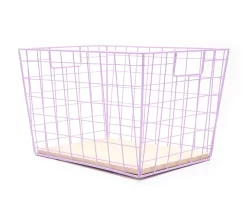 Tapered Grid Bin With Wood Base 18 Tapered Grid Bin With Wood Base -Home Decor Store 810570139 2