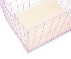 Tapered Grid Bin With Wood Base 19 Tapered Grid Bin With Wood Base -Home Decor Store 810570139 3