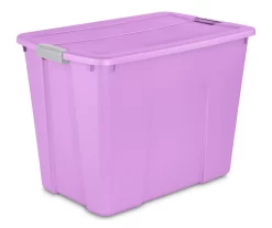 Bright Lilac 34-Gallon Latch Storage Tote Container