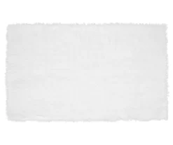 My Magic Carpet White Washable Shag Area Rug, (3' X 5')