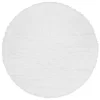 My Magic Carpet White Washable Round Shag Area Rug, (6')