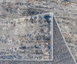 Keighley Blue & Cream Abstract Area Rug -Home Decor Store 810573865 3