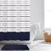 Belmont White & Navy Stripe & Faux Fur 14-Piece Bath Set