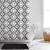 Maddox White & Black Geometric & Faux Fur 14-Piece Bath Set