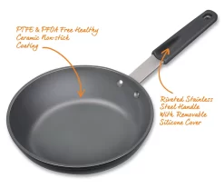 Masterpan 8" Gray Non-Stick Aluminum & Stainless Steel Fry Pan -Home Decor Store 810579260 8