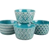Teal Mirabelle 4-Piece Ramekin Set