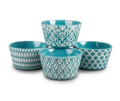 Teal Mirabelle 4-Piece Ramekin Set -Home Decor Store 810580029 2