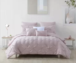Cara Blush Tufted King 8-Piece Comforter Set