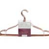 Rose Gold Metal Hangers, 5-Pack