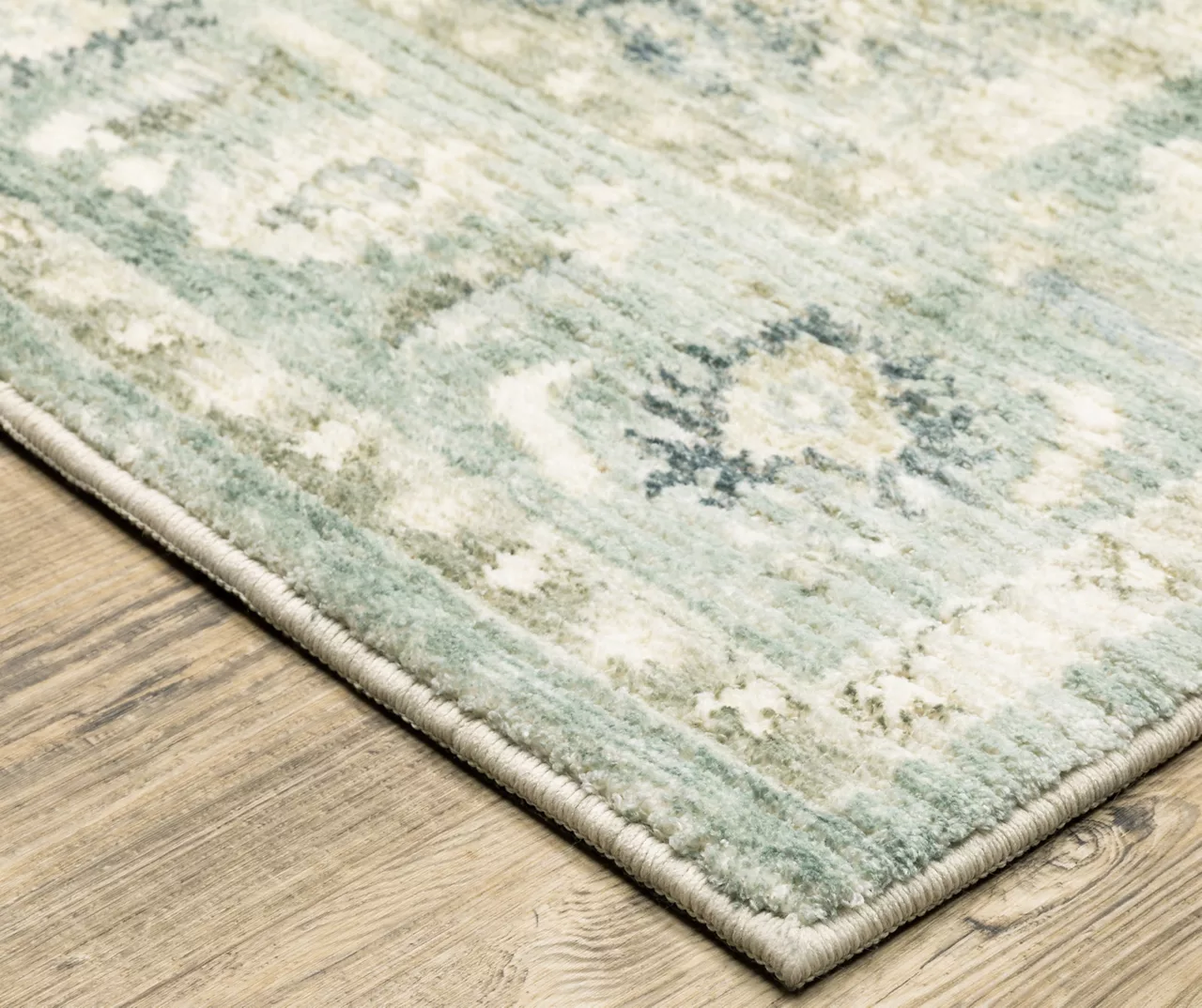 Savyille Green & Ivory Floral Medallion Area Rug 11 Savyille Green & Ivory Floral Medallion Area Rug - Image 11