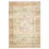 Savage Orange & Blue Floral Medallion Area Rug, (7.5' X 10')