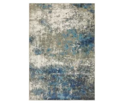 Veejay Blue & Ivory Abstract Area Rug -Home Decor Store 810584623