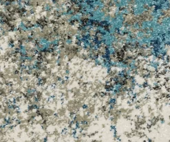 Veejay Blue & Ivory Abstract Area Rug -Home Decor Store 810584623 4
