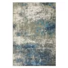Veejay Blue & Ivory Abstract Area Rug
