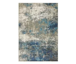 Veejay Blue & Ivory Abstract Area Rug -Home Decor Store 810584702