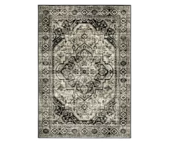 George Gray & Black Floral Medallion Area Rug -Home Decor Store 810584851