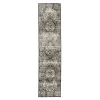 George Gray & Black Floral Medallion Area Rug