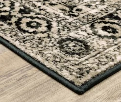 George Gray & Black Floral Medallion Area Rug -Home Decor Store 810584853 3