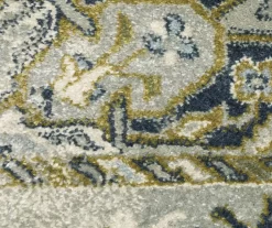 Pamona Ivory & Blue Geometric Medallion Area Rug -Home Decor Store 810584881 4