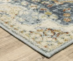 Ludlow Blue & Tan Floral Medallion Area Rug -Home Decor Store 810584901 2