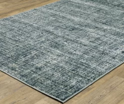 Breckworth Blue Abstract Crosshatch Area Rug -Home Decor Store 810584908 1