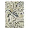 Goodman Ivory & Navy Swirl Area Rug, (3.3' X 5')