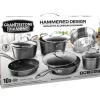 Diamond Hammered Non-Stick Aluminum 10-Piece Cookware Set