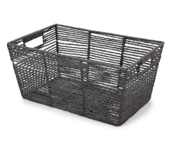 Black Paper Rope Storage Basket, (17")