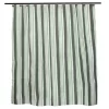 Green Simple Stripe Medium-Weight PEVA Shower Liner