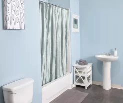 Green Simple Stripe Medium-Weight PEVA Shower Liner -Home Decor Store 810587867 3