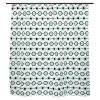 White, Aqua & Black Lots Of Dots Medium-Weight PEVA Shower Liner