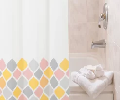 Gray, Yellow & Pink Ashley Arabesque PEVA Shower Liner -Home Decor Store 810587902 3