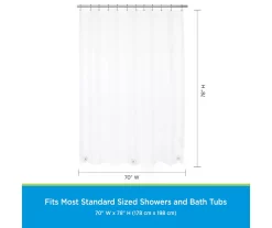 Clear MicroCLEAN Medium-Weight XL PEVA Shower Liner -Home Decor Store 810587904 3