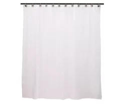 White Water-Repellant Fabric Shower Liner