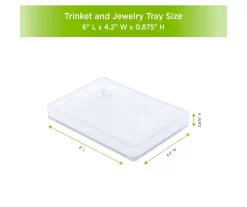 Storage Made Simple Clear Countertop Trinket Tray -Home Decor Store 810587919 3