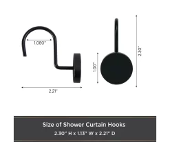 Kenney Resort Portfolio Maldives Shower Curtain Hooks, 12-Pack -Home Decor Store 810587932 3