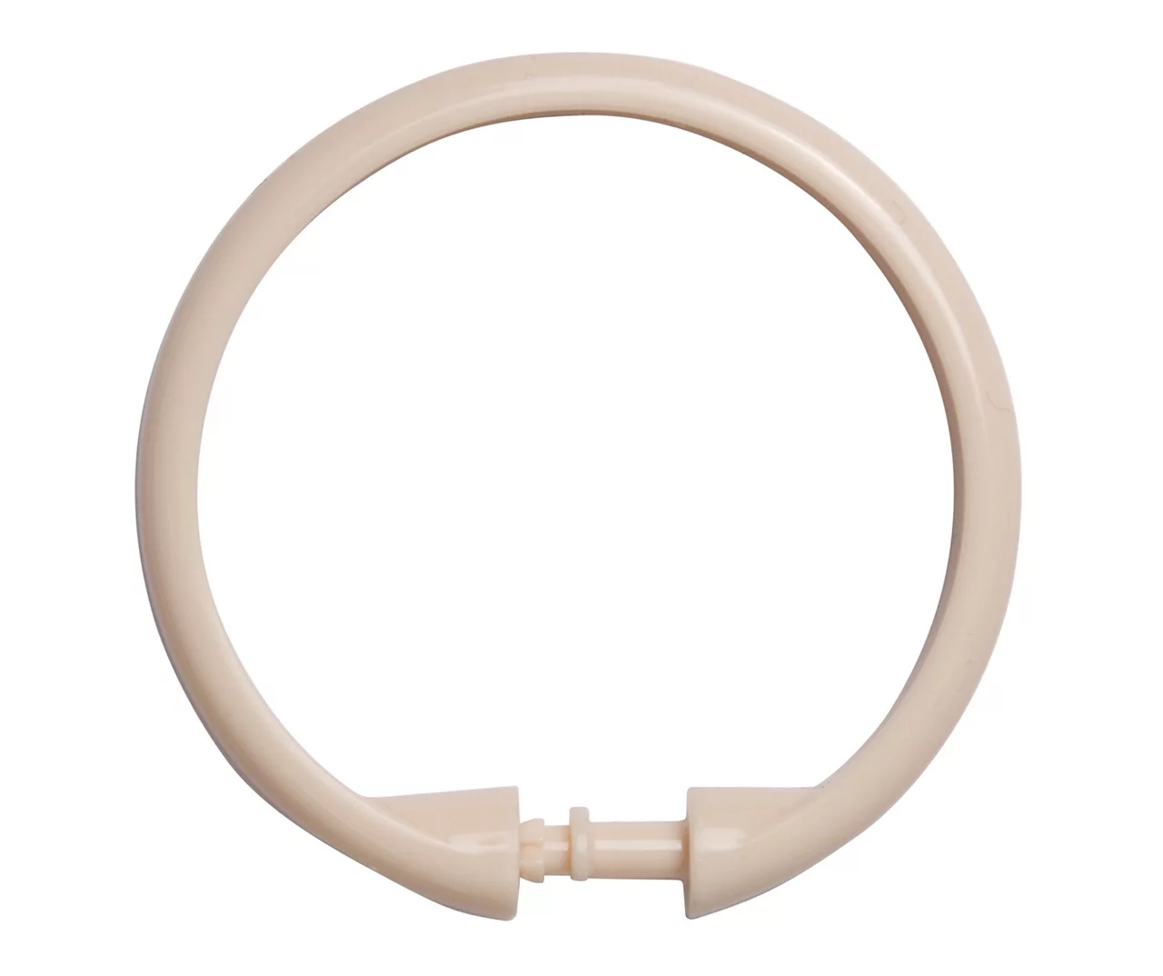 Cream Smooth Shower Curtain Double Hooks, 12-Pack 1 Cream Smooth Shower Curtain Double Hooks, 12-Pack