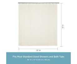 Kenney 13-Piece Medium-Weight PEVA Shower Liner & Roller Ring Set -Home Decor Store 810587948 3