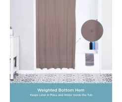 Kenney 13-Piece Lightweight PEVA Shower Liner & C-Ring Set -Home Decor Store 810587949 5