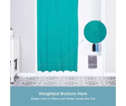 Kenney 13-Piece Lightweight PEVA Shower Liner & C-Ring Set -Home Decor Store 810587953 5