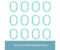 Kenney 13-Piece Lightweight PEVA Shower Liner & C-Ring Set -Home Decor Store 810587953 7