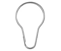 Chrome Steel Shower Curtain Rings, 12-Pack