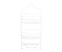 White 2-Tier Hanging Shower Caddy