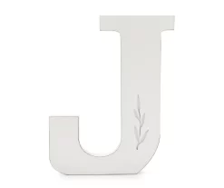 White Leaf-Embossed Letter Tabletop Plaque -Home Decor Store 810588441 A0